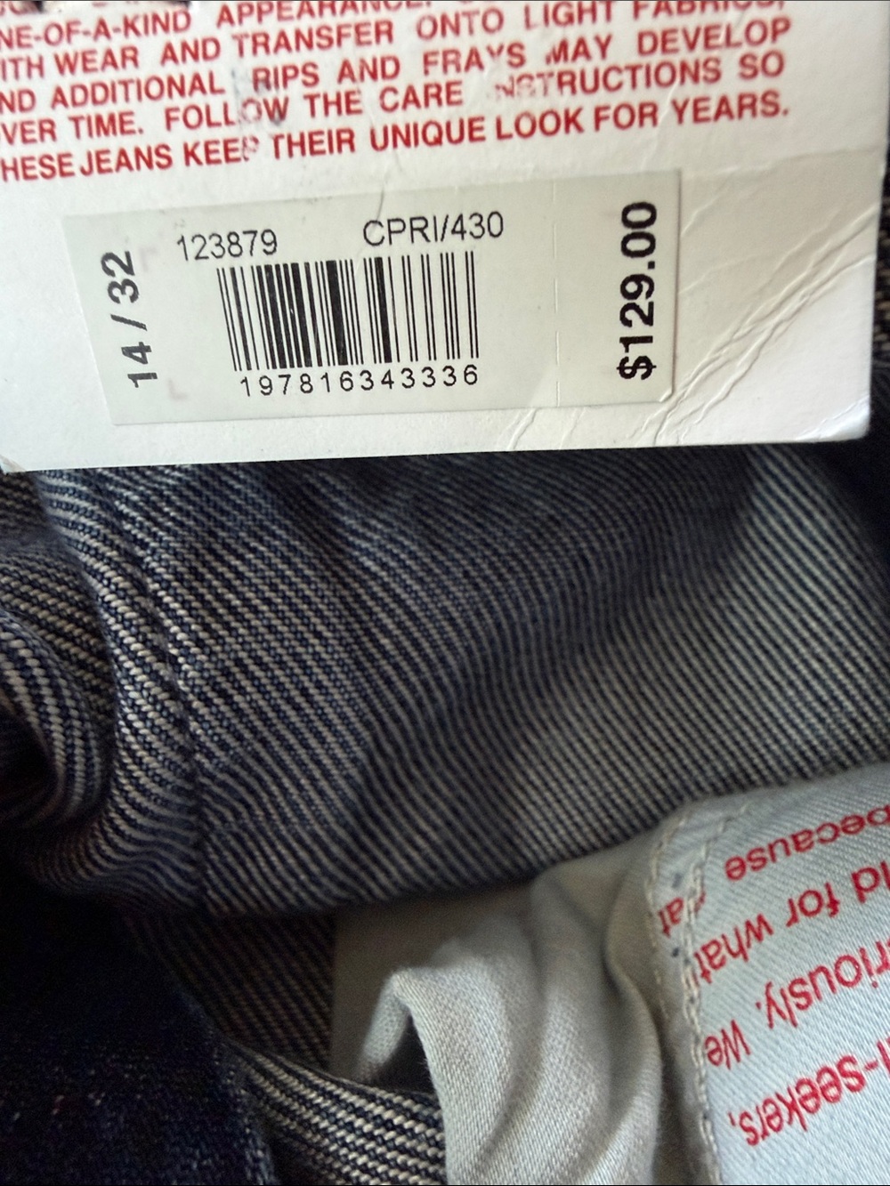 Women’s Lucky Brand Jeans Palazzo New Wide Leg 14 / 32 Denim pants NWT - Picture 8 of 9